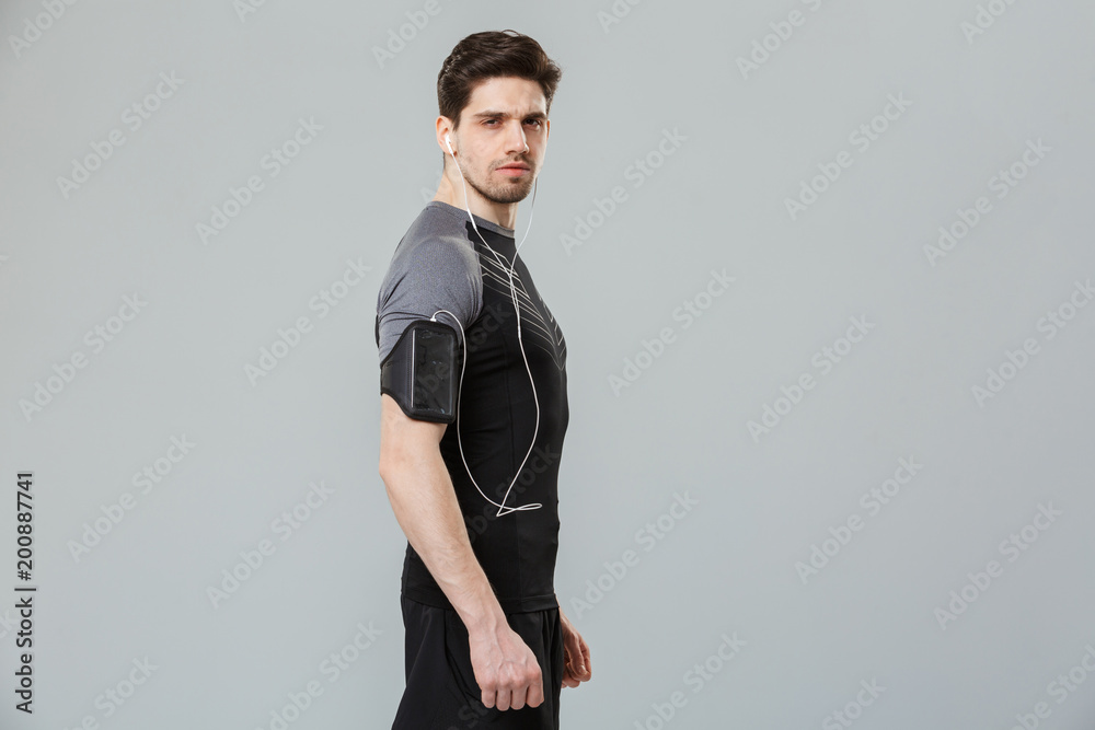 Portrait of a concentrated young sportsman Portrait of a concentrated young sportsman