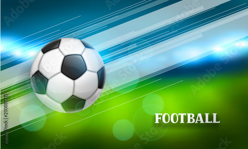 Soccer or football banner with ball. Sports illustration © incomible
