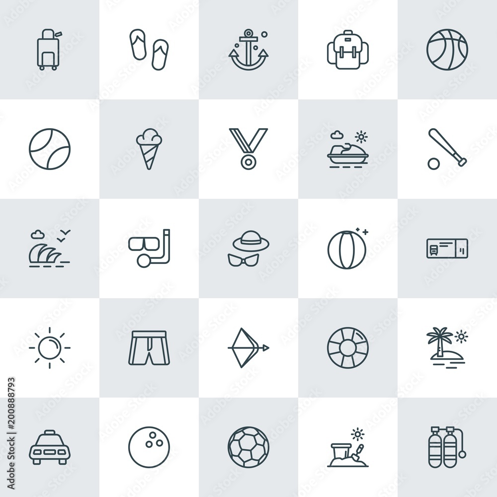 Modern Simple Set of sports, travel Vector outline Icons. ..Contains such Icons as yellow, shoes, snorkel, circle, sand, fashion, save and more on white background. Fully Editable. Pixel Perfect. Modern Simple Set of sports, travel Vector outline Icons. ..Contains such Icons as yellow, shoes, snorkel, circle, sand, fashion, save and more on white background. Fully Editable. Pixel Perfect.