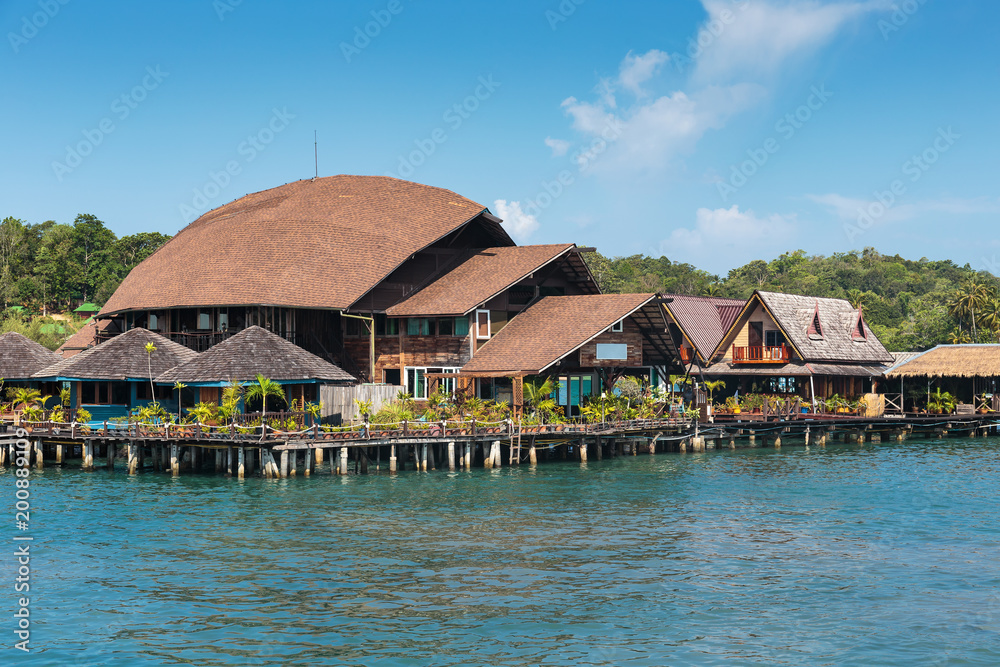 Houses on stilts in the fishing village of Bang Bao, Koh Chang, Thailand Houses on stilts in the fishing village of Bang Bao, Koh Chang, Thailand