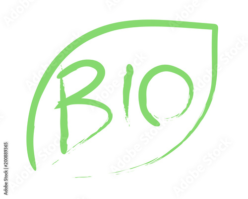 Bio brush logo vector 
