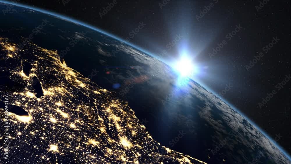 Earth Sunrise over East Coast USA