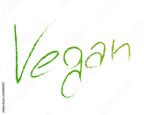 Vegan written brush vector 