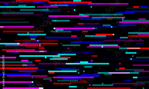 Glitch neon color vector abstract background