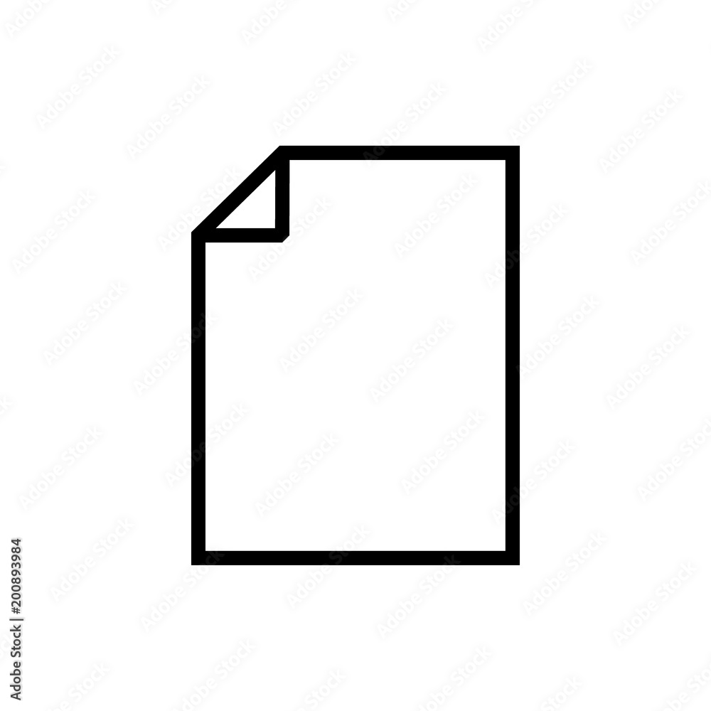 Document Icon vector. Simple flat symbol. Perfect Black pictogram illustration on white background. Document Icon vector. Simple flat symbol. Perfect Black pictogram illustration on white background.