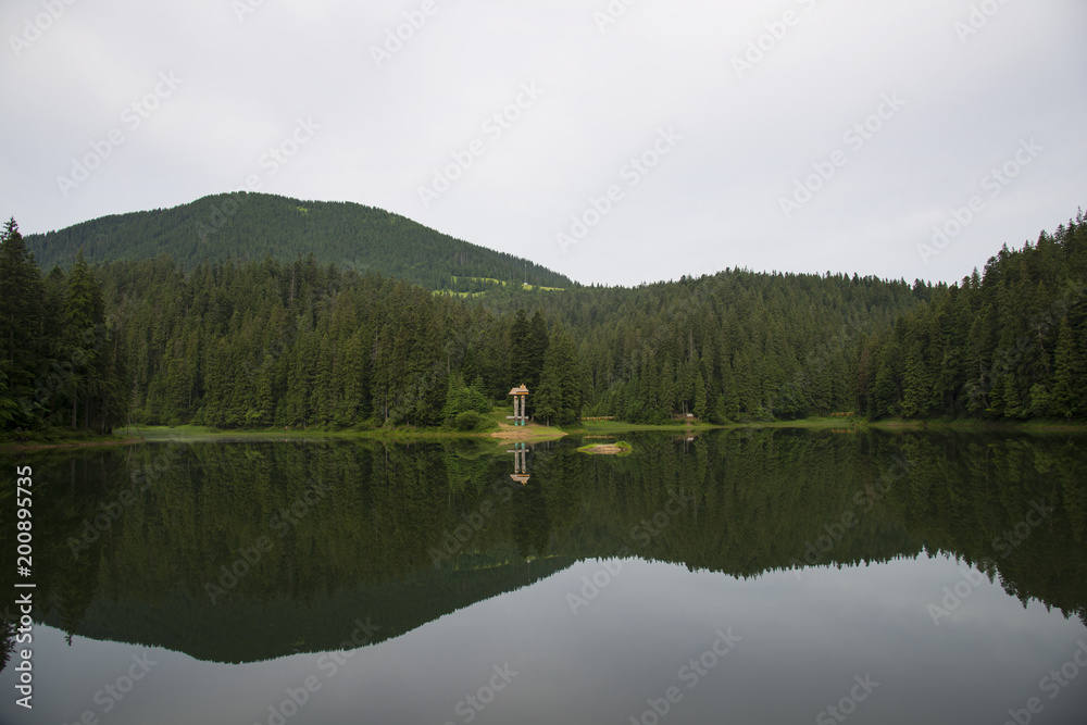 Fototapeta premium Synevyr - largest lake in the Carpathian Mountains of Ukraine