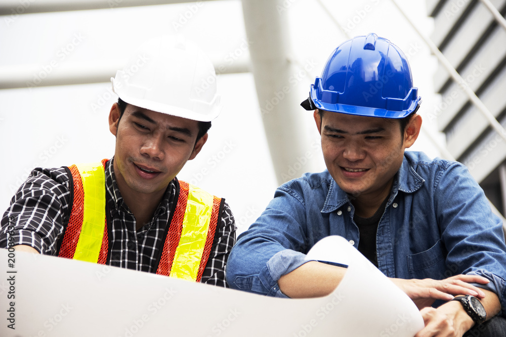 Fototapeta premium Engineering team for planning design, Engineer concept. 