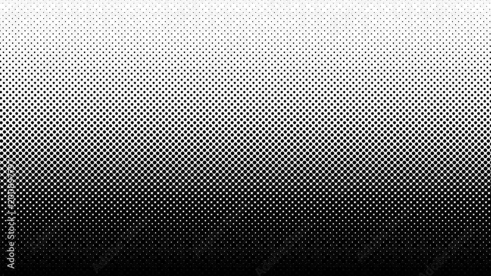 Gradient halftone pattern vertical vector illustration. Black white ...