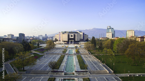 Aerial view of the Nationa Palace of Culture, Sofia, Bulgaria photo