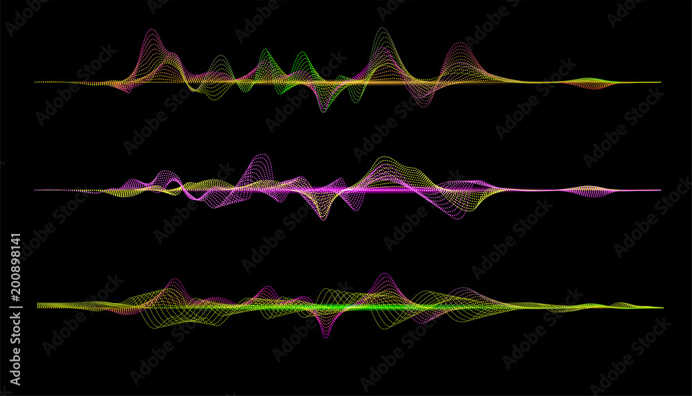 Audio digital equalizer technology, pulse musical.abstract of sound ...