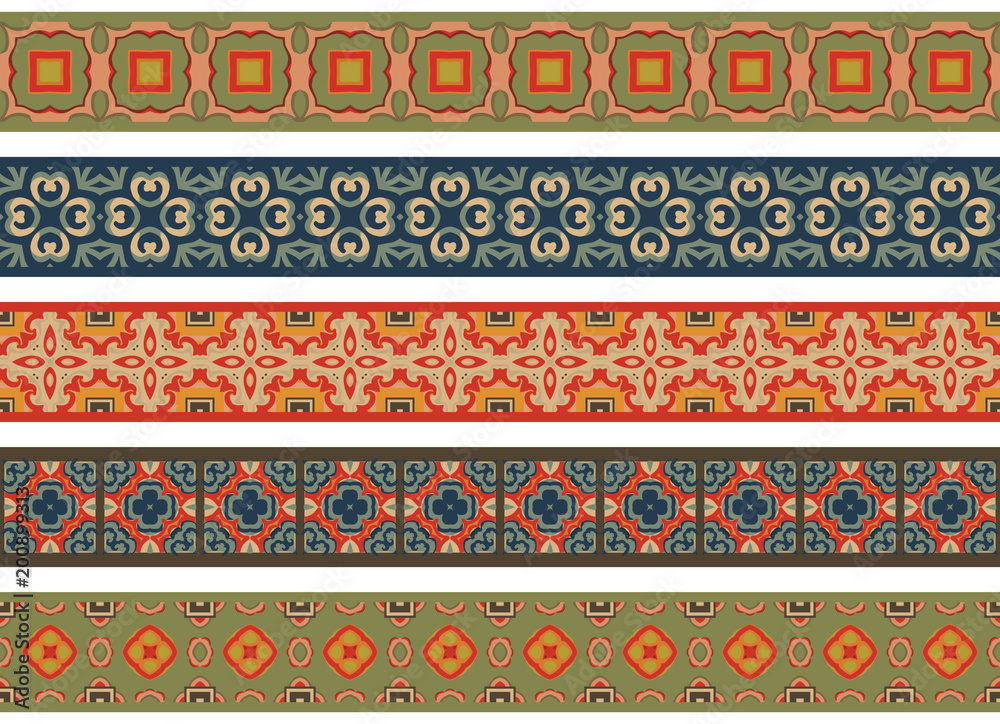 Seamless decorative borders Seamless decorative borders