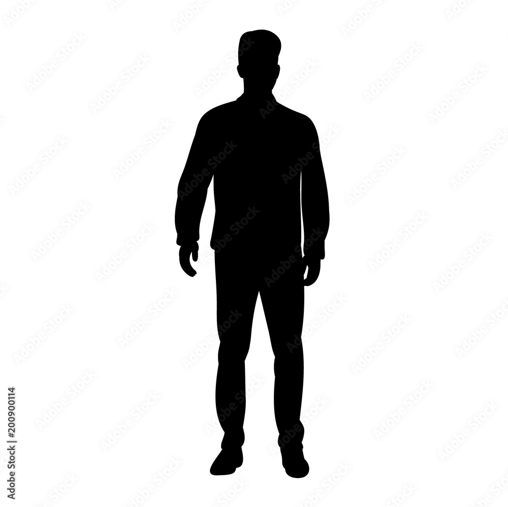  isolated silhouette male
