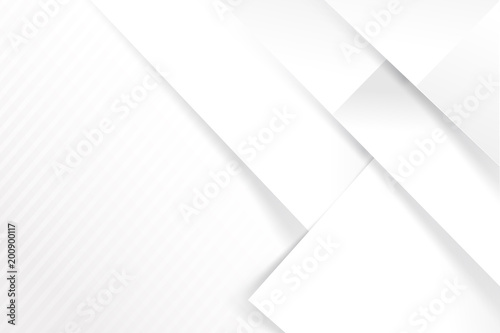 Abstract white and grey background basic geometry overlaps with shadow vector illustration 005