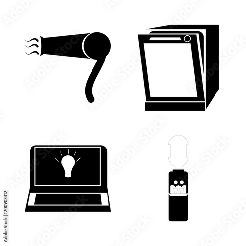 icon Electronic with interface, clean, business, monitor and work