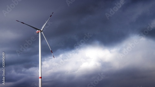 Windmill . Wind energy . Wind turbines . Wind turbine generating eco electricity  © yaalan