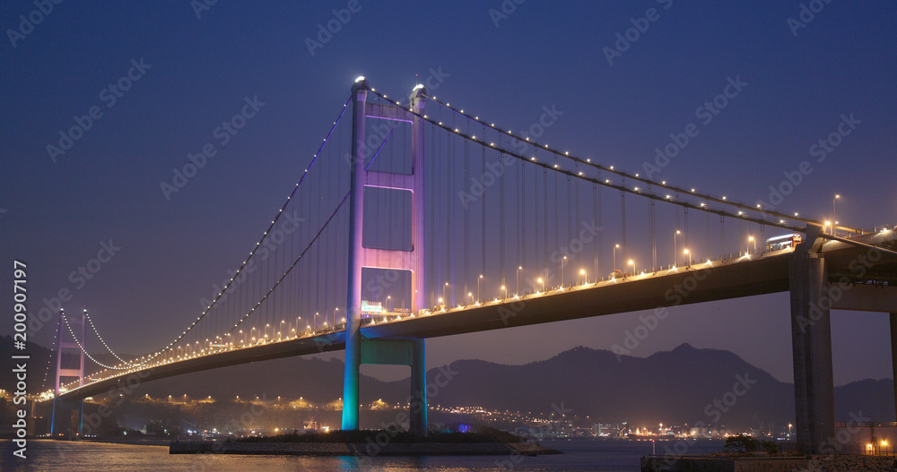 Tsing ma bridge at night