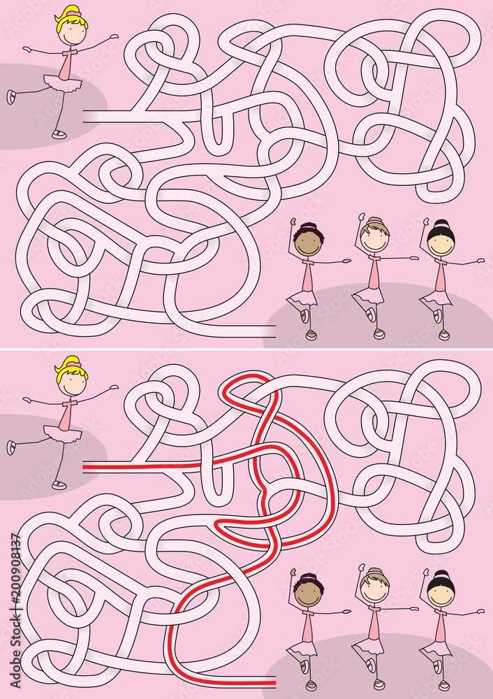 Little ballerinas maze