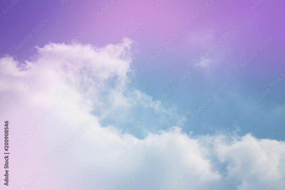 Pastel color cloud and sky background