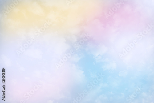 Four pastel color cloud and sky background with a pastel color