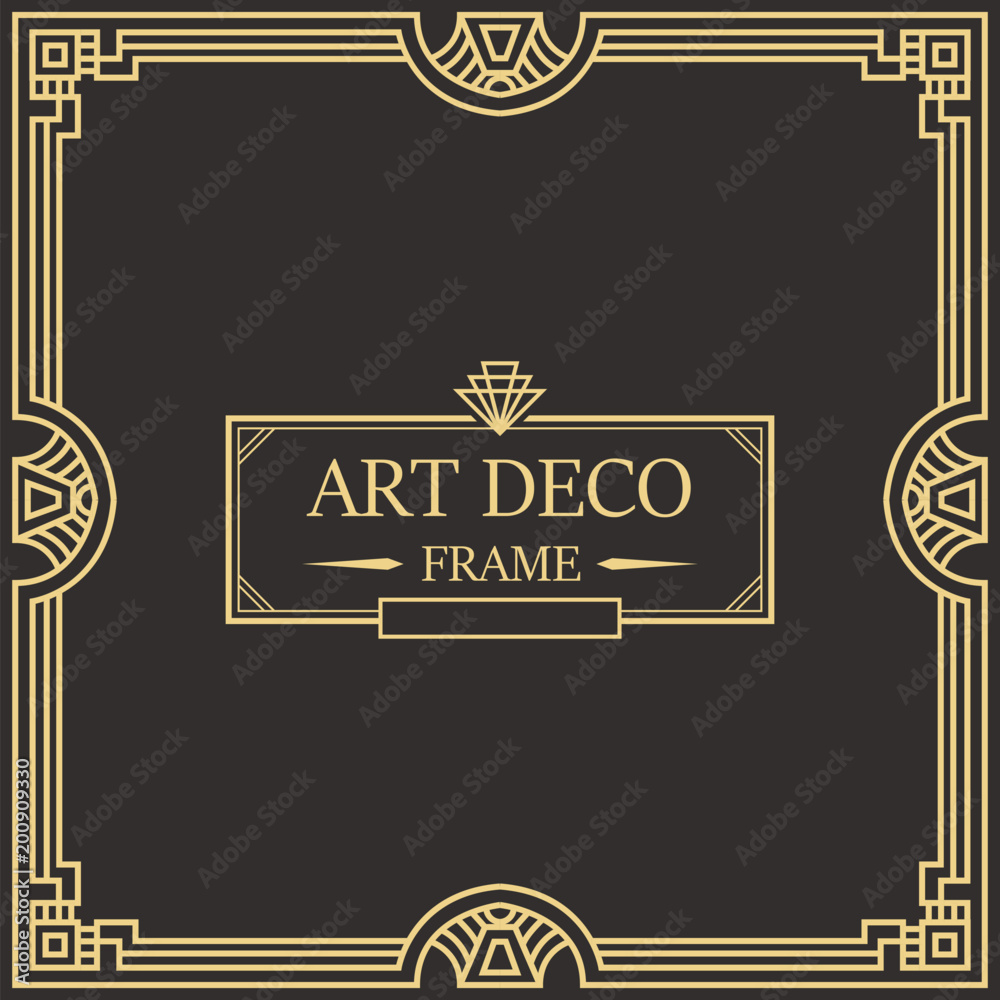 Art Deco Border frame vector 05 Art Deco Border frame vector 05