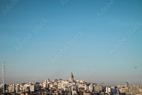 Good view to Galata tower in Istanbul