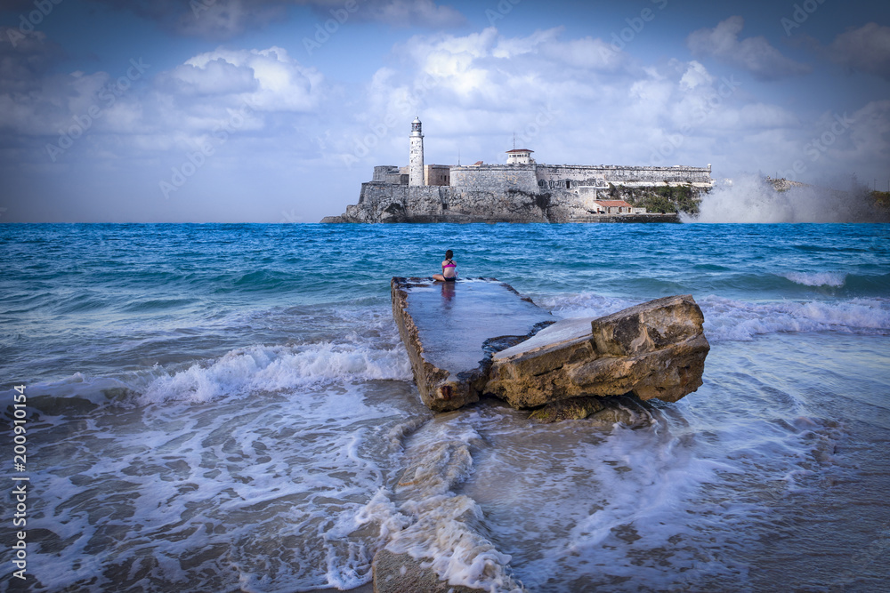 Naklejka premium Malecon y Mar