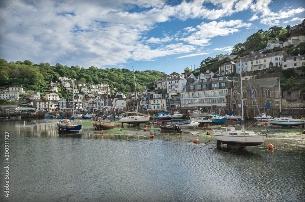 Looe harbour on a summer day