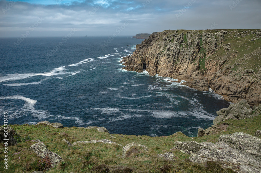 Cliffs of Cornwall coast England Cliffs of Cornwall coast England