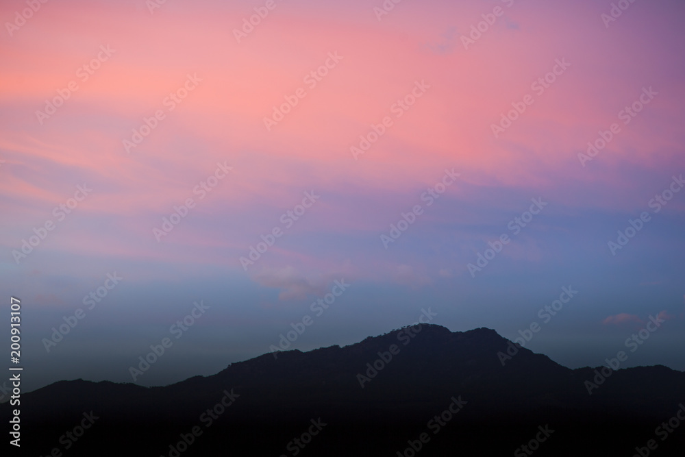 Cloudy sky on Leonforte, Sicily