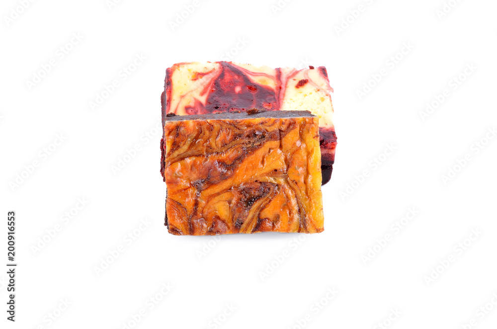 brownie on white background brownie on white background