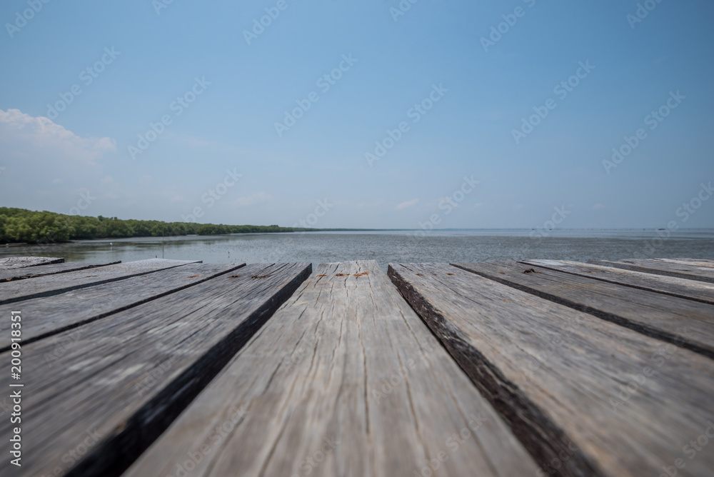 wooden Bridge in the sea