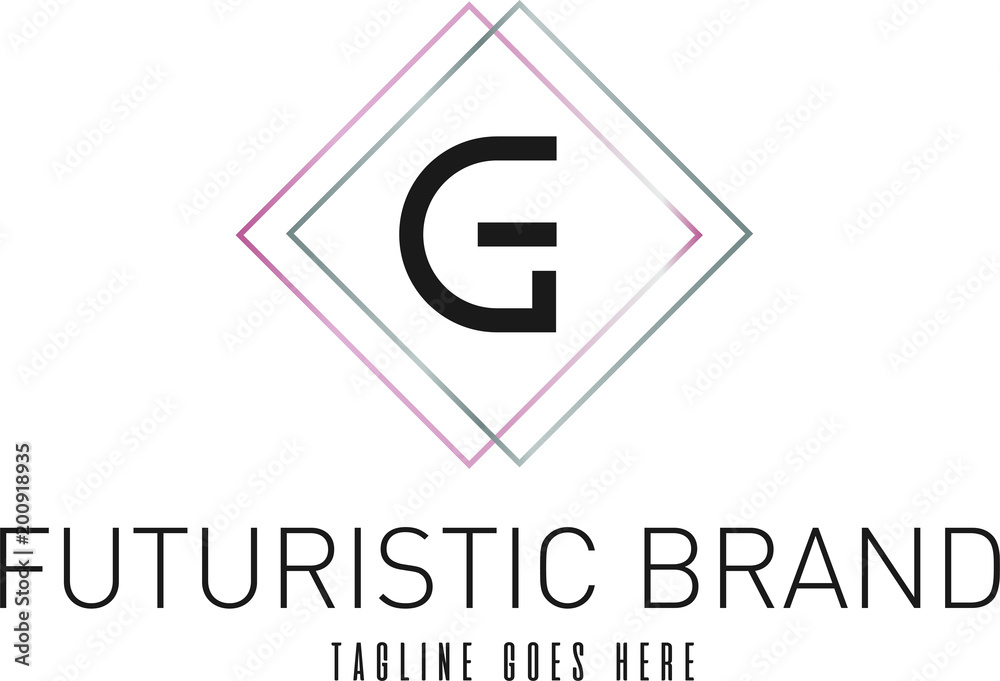 Modern Elegant Silver Rose Gold Geometric Letter G Logo Modern Elegant Silver Rose Gold Geometric Letter G Logo