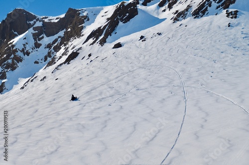 mountain snowmobile Iceland