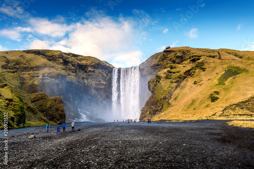 Skogafoss waterfall in Iceland.