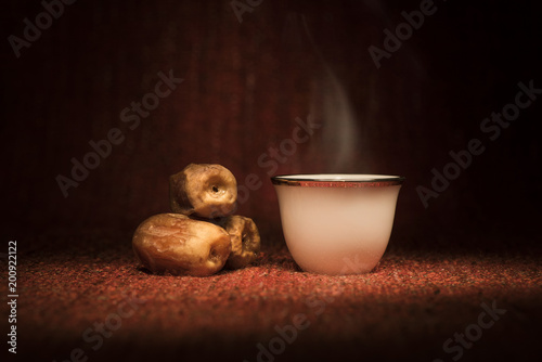 Ramadan dates with Arabian coffee