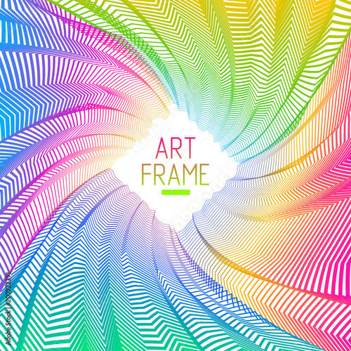 Vector surreal illusion art for design, line art 3d dimensional textured inner space, hallucinogen drug trip theme. Fantastic psychedelic trendy modern op art, optical dimensional illusion.