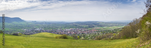 panoramic view to Owen from the Castle Teck Germany