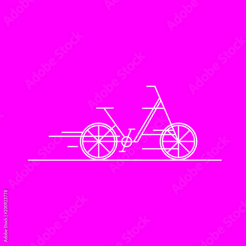 White bicycle ride icon