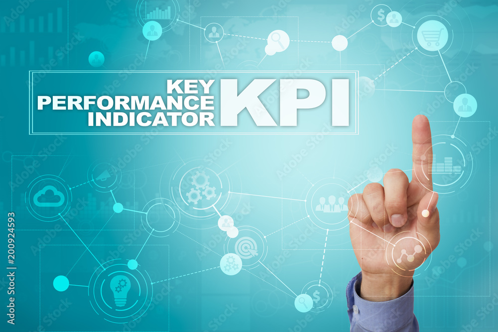 KPI. Key performance indicator. Business and technology concept.