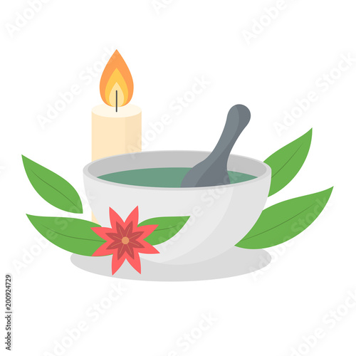 Herbal and spa treatment elements