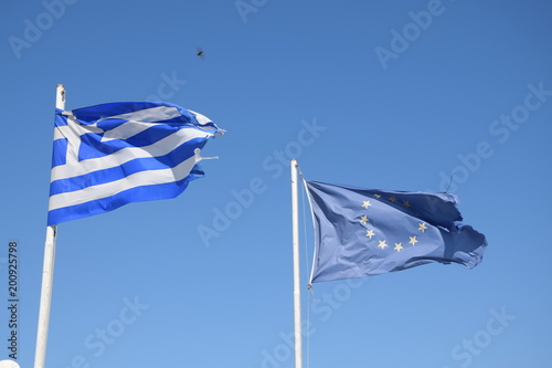 Flagge Griechenland und EU