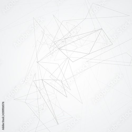 Vector abstract geometric background and techno style triangle pattern