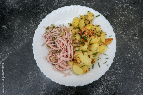 Badische Brägele mit Wurstsalat