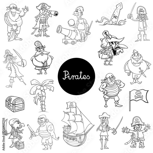 cartoon pirate characters collection