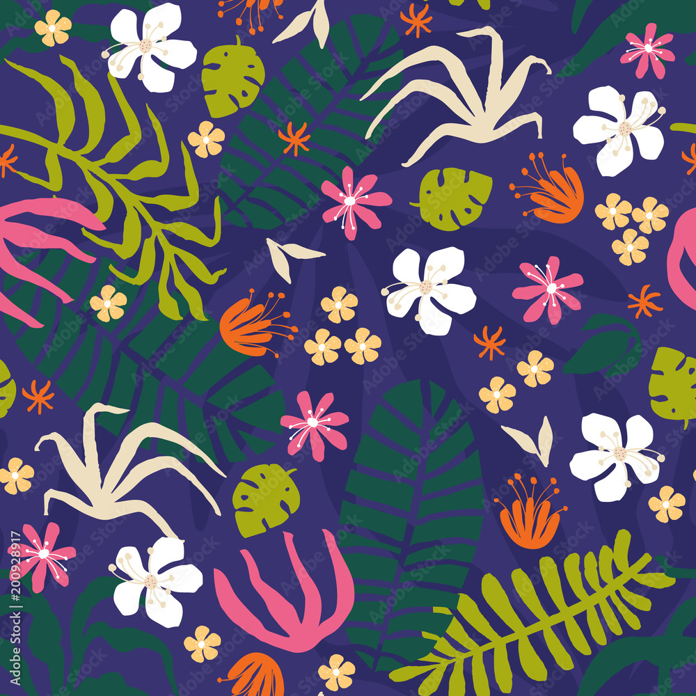 Creative flower seamless pattern