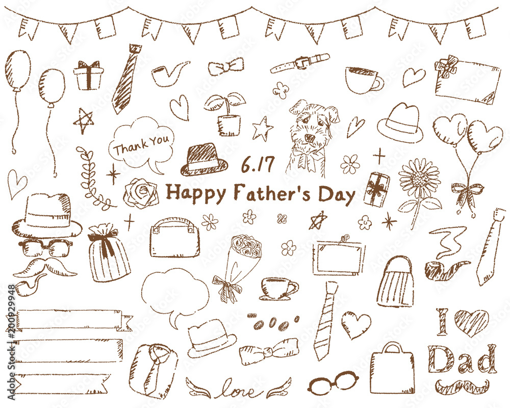 父の日 手描きイラスト素材 Stock Vector Adobe Stock