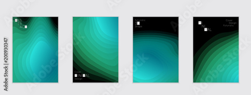 Template with Fluid gradient shape with transparent blend