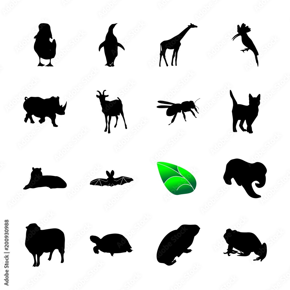 Naklejka premium icon Animal with frog, large, sign, pictogram and decoration