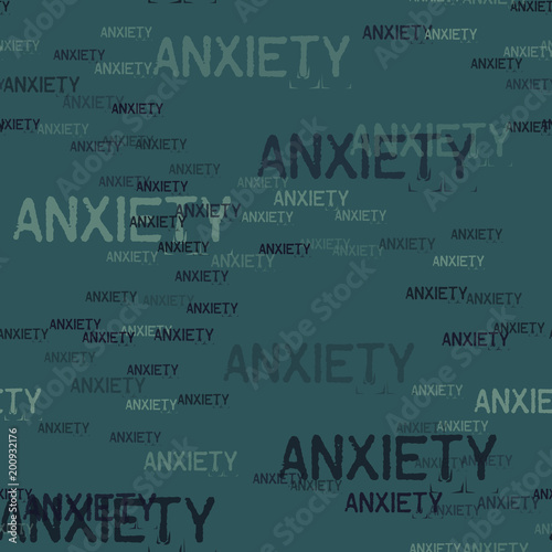 Anxiety typography pattern. Typography only series. Minimal graphics