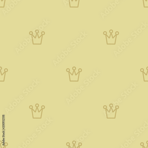 Royal crown pattern. Simple geometry series. Minimal graphics